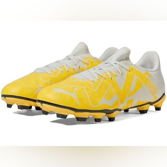 PumaFuture Play FG-AG Yellow and White Soccer Cleats NWT  SIZE 9 - Picture 1 of 7